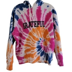 Spiritual Gangster Tie-Dye Hoodie - Pink, Orange, Blue